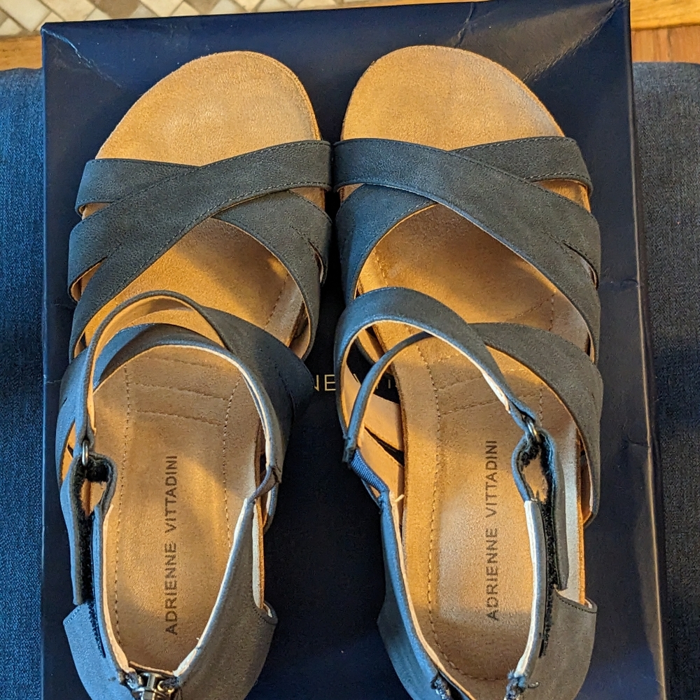 Adrienne Vittadini Navy Wedges